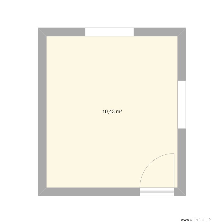 ADOLPHE ARMAND DIVO. Plan de 1 pièce et 19 m2