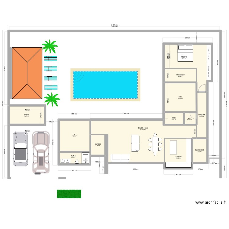 MOANA 3CH NEW MAHE BIS. Plan de 13 pièces et 131 m2