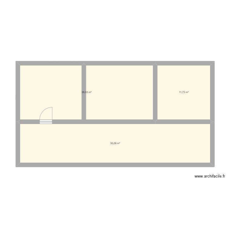 PLANO PLANTA BAÑO OFICINA REFORMA2. Plan de 3 pièces et 70 m2