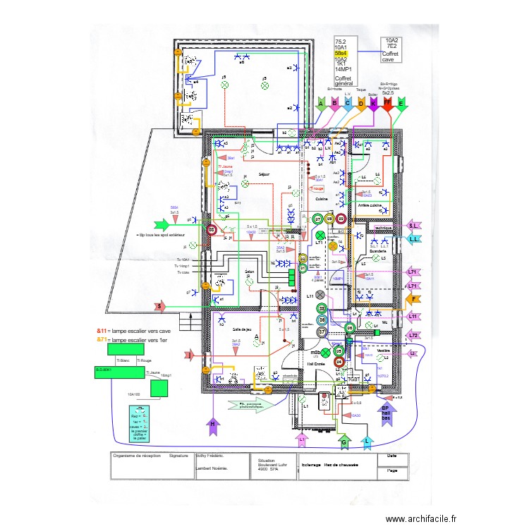 Rez  Noémie 23-12-24 Rez de chaussée avec câblage. Plan de 0 pièce et 0 m2