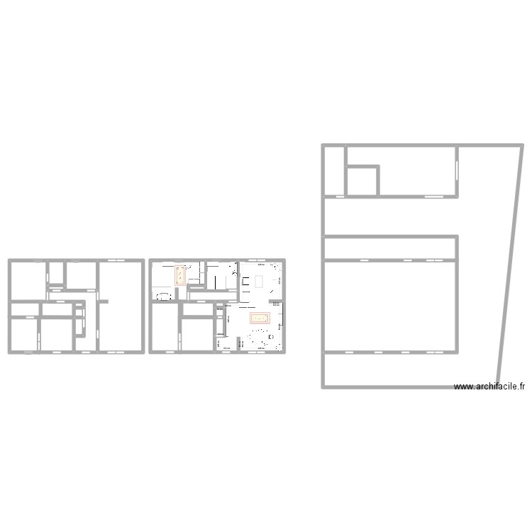 Maison sans cote. Plan de 26 pièces et 419 m2