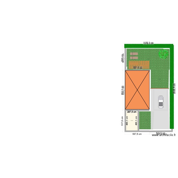 Kosijde - Parking. Plan de 1 pièce et 14 m2