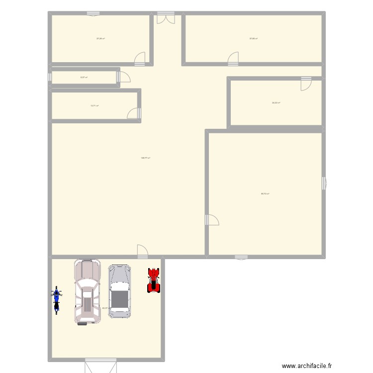 MAISON. Plan de 8 pièces et 418 m2