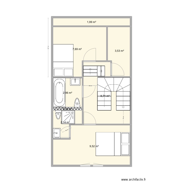 Briand-2nd-last. Plan de 8 pièces et 37 m2