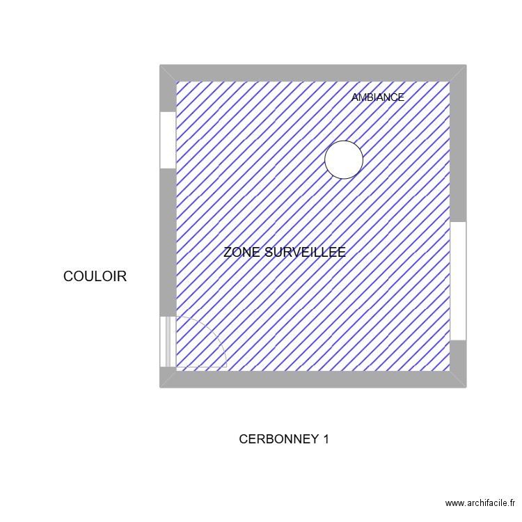 CERBONNEY 3. Plan de 1 pièce et 20 m2