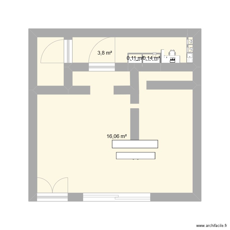 plan du magasin. Plan de 4 pièces et 20 m2