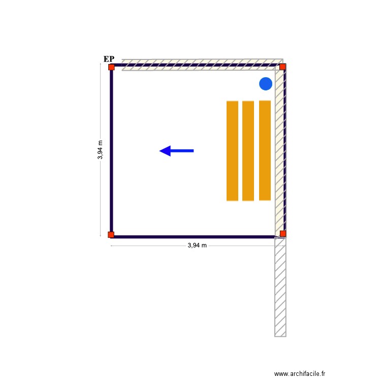 selmo ribeiro. Plan de 1 pièce et 14 m2