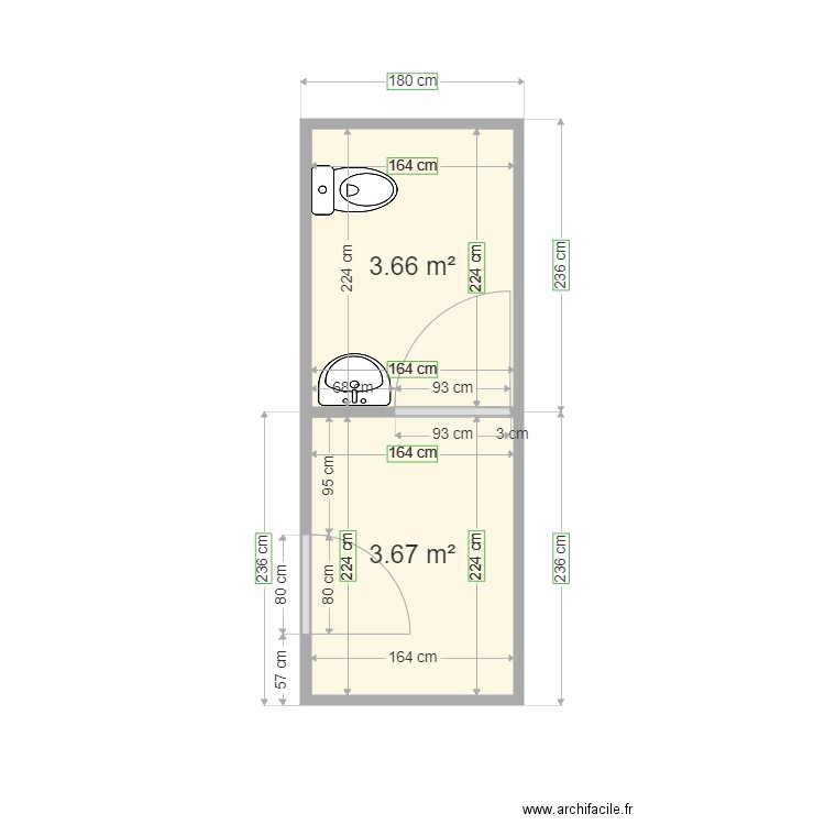 LOKACASE. Plan de 2 pièces et 7 m2