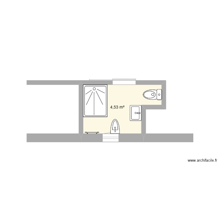 GASSMANN Projet. Plan de 1 pièce et 5 m2