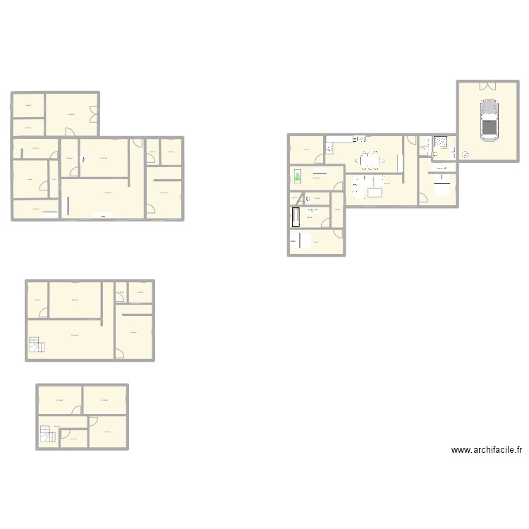 maison. Plan de 38 pièces et 397 m2