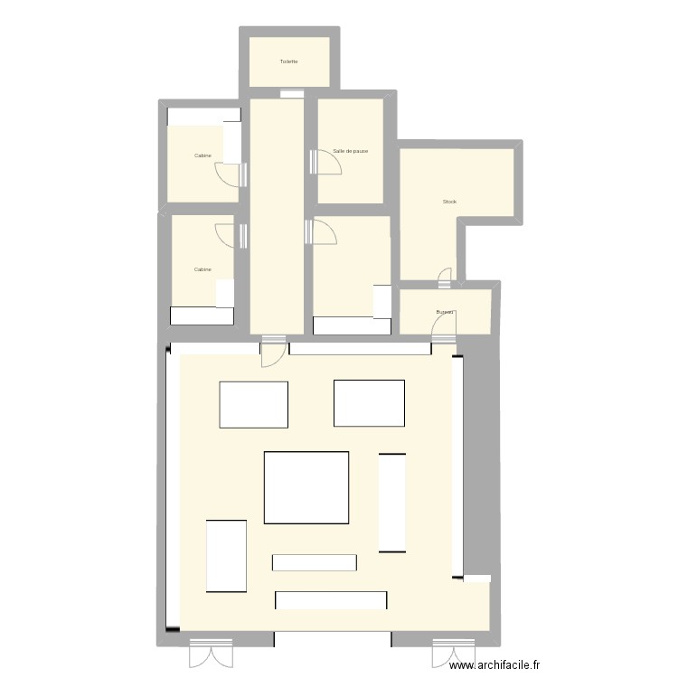 Nocibé . Plan de 9 pièces et 155 m2