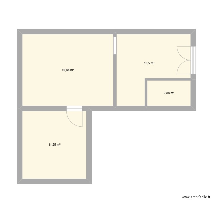 APPT ML. Plan de 4 pièces et 41 m2