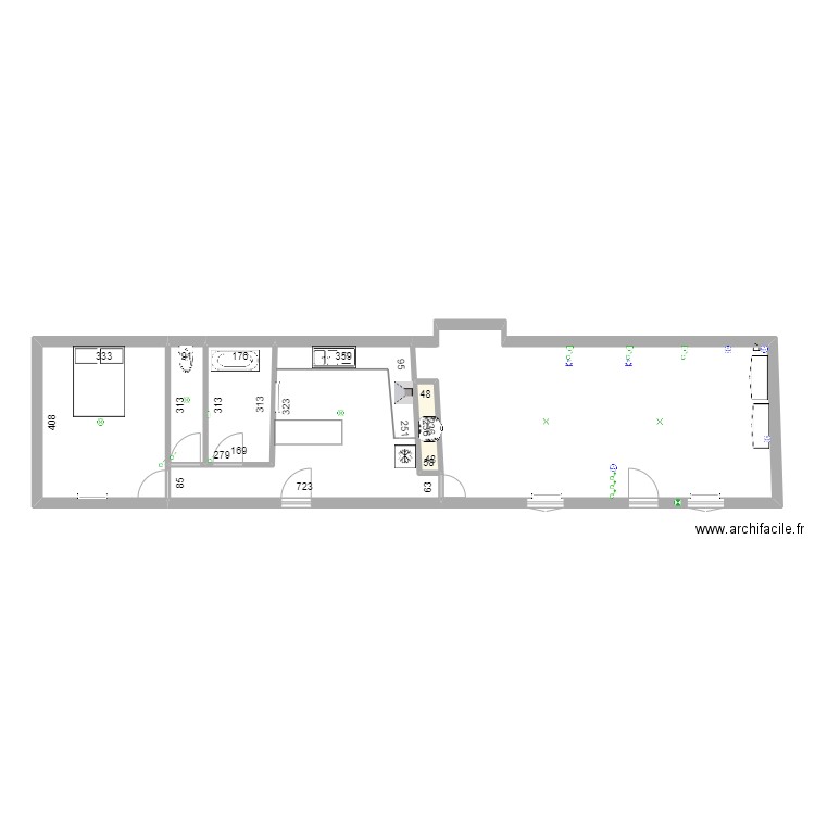 AMJPKERUGAN6. Plan de 5 pièces et 41 m2