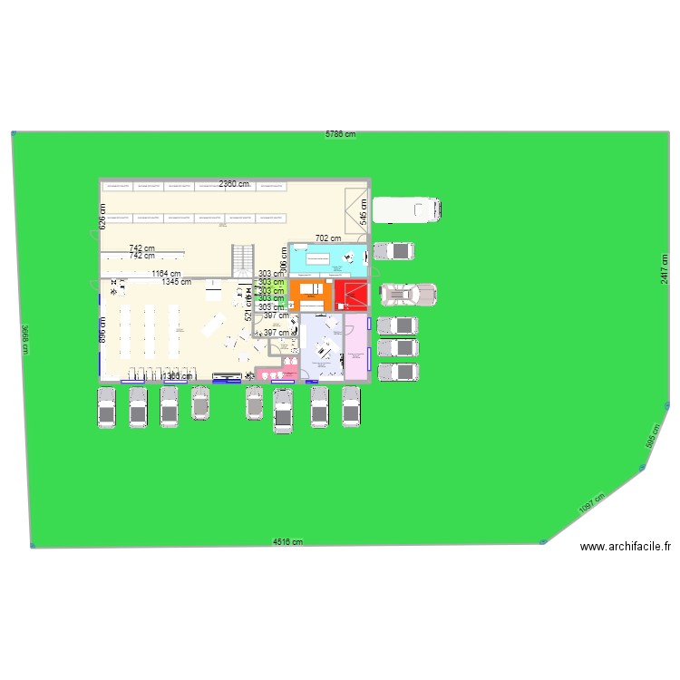 Espasano 4. Plan de 25 pièces et 2779 m2