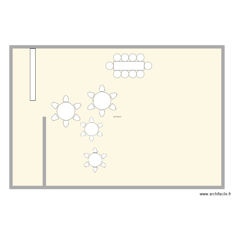 MARIAGE A&A. Plan de 1 pièce et 238 m2