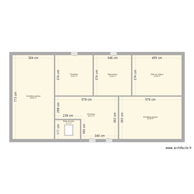 LANOT ETA. Plan de 7 pièces et 118 m2