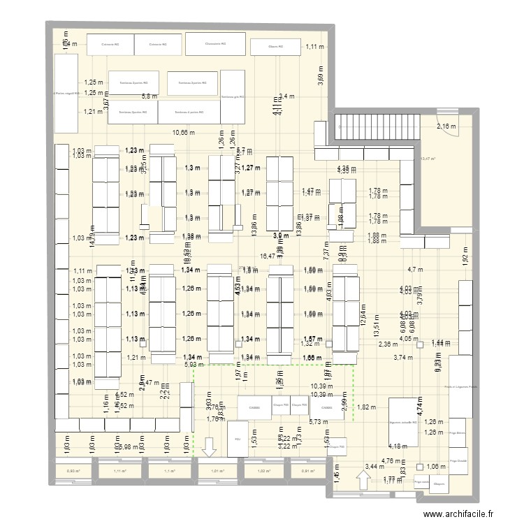 LSRG Caisse centrale Disposition finale. Plan de 8 pièces et 290 m2