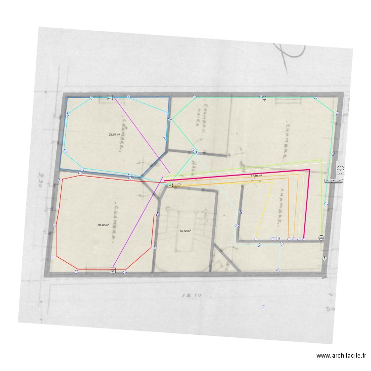 LES CAPUCCINS . Plan de 4 pièces et 146 m2