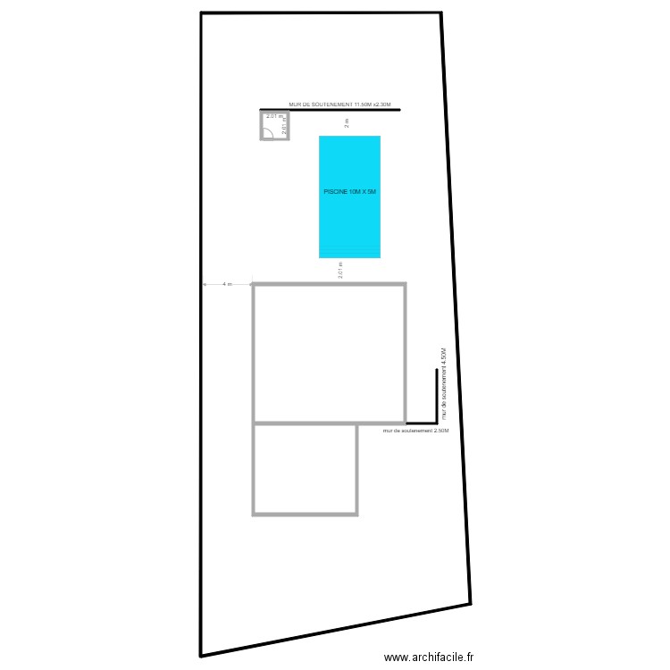 PLAN DE MASSE 41 FIN. Plan de 4 pièces et 1249 m2