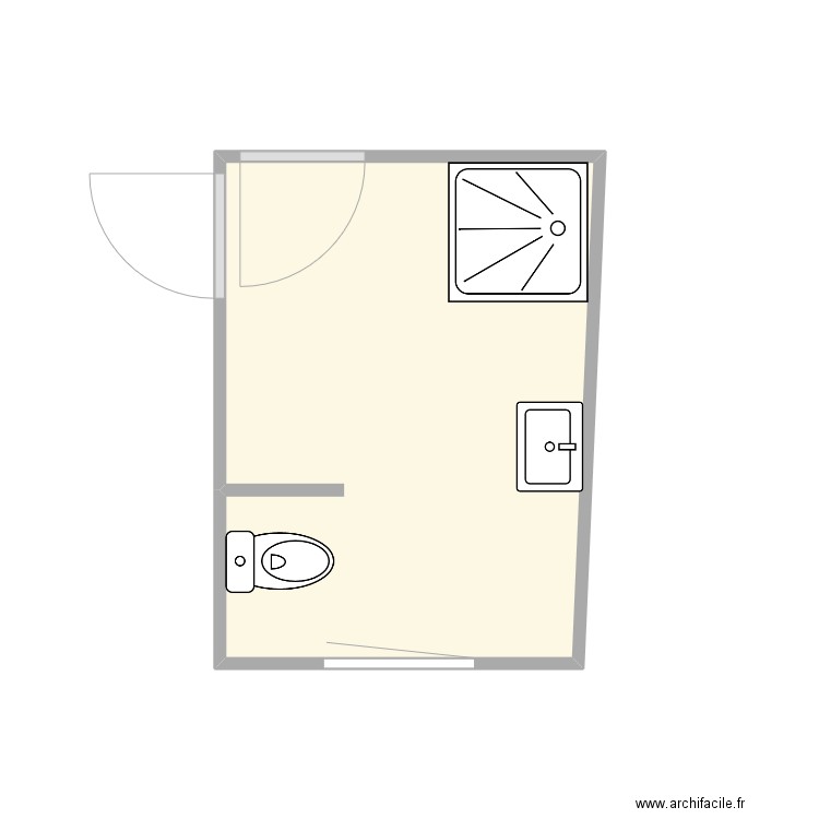 MATHILDE FREMAUX. Plan de 1 pièce et 7 m2