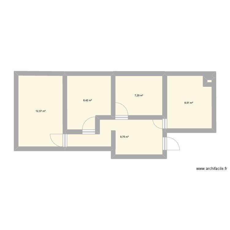 Cave Léon - 2. Plan de 5 pièces et 47 m2