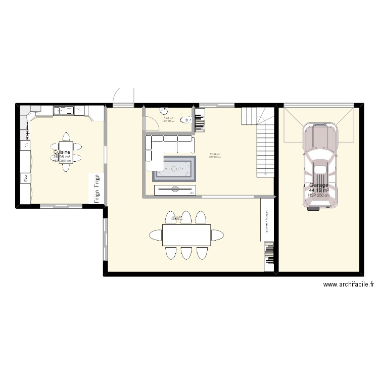 Maison1. Plan de 5 pièces et 159 m2