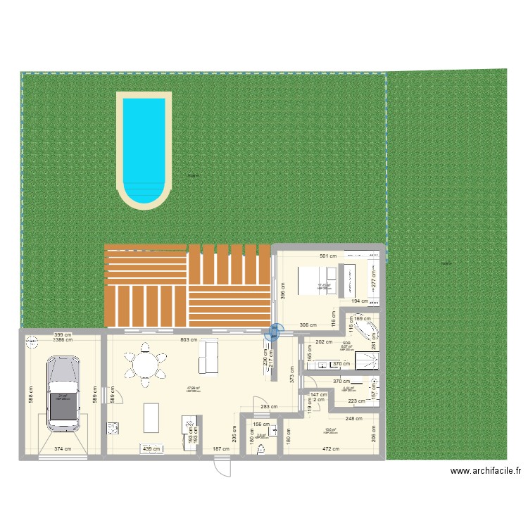 Maison L. Plan de 14 pièces et 252 m2