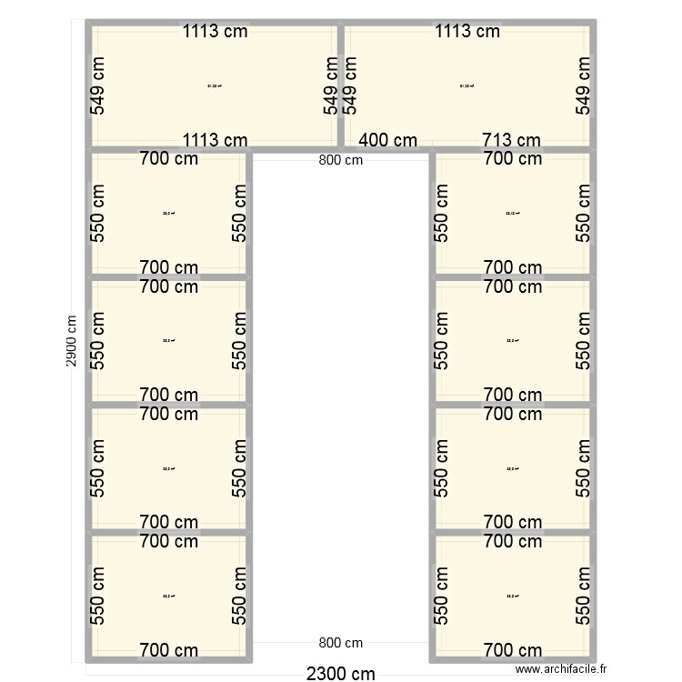 boxs. Plan de 10 pièces et 430 m2