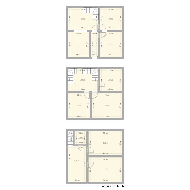 DONNEN. Plan de 13 pièces et 165 m2