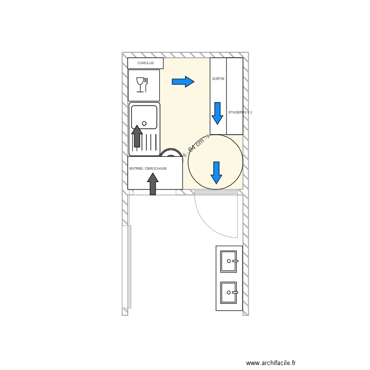 PLONGE NANCY 2. Plan de 1 pièce et 5 m2