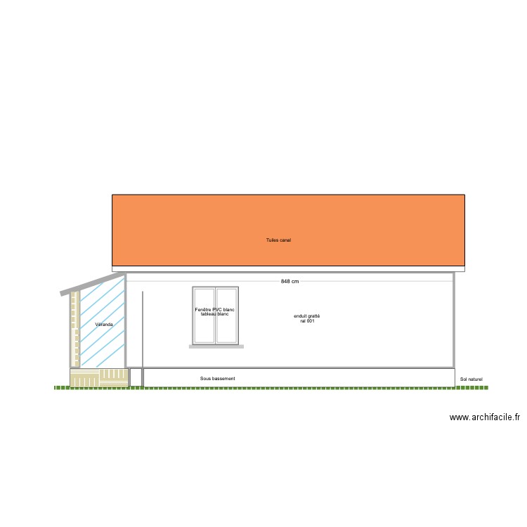 dp pop est finzal. Plan de 1 pièce et 21 m2