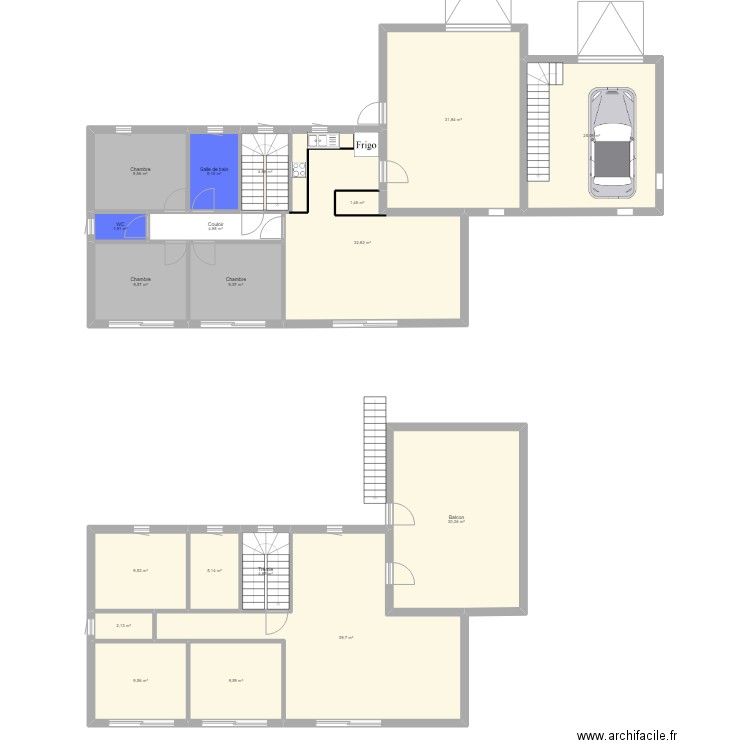 teste. Plan de 19 pièces et 248 m2