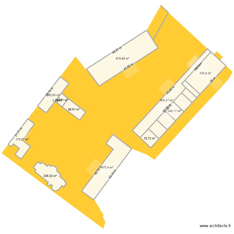 v1 cartigny. Plan de 12 pièces et 3099 m2