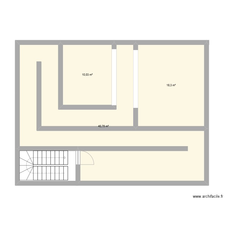 plan art. Plan de 3 pièces et 69 m2