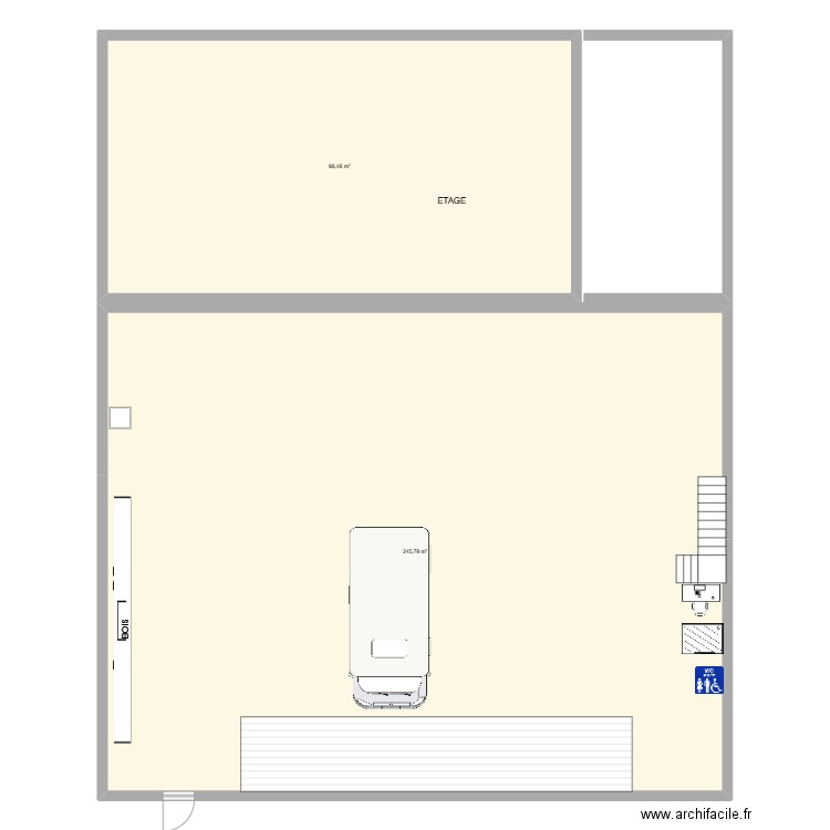 depot1. Plan de 2 pièces et 344 m2