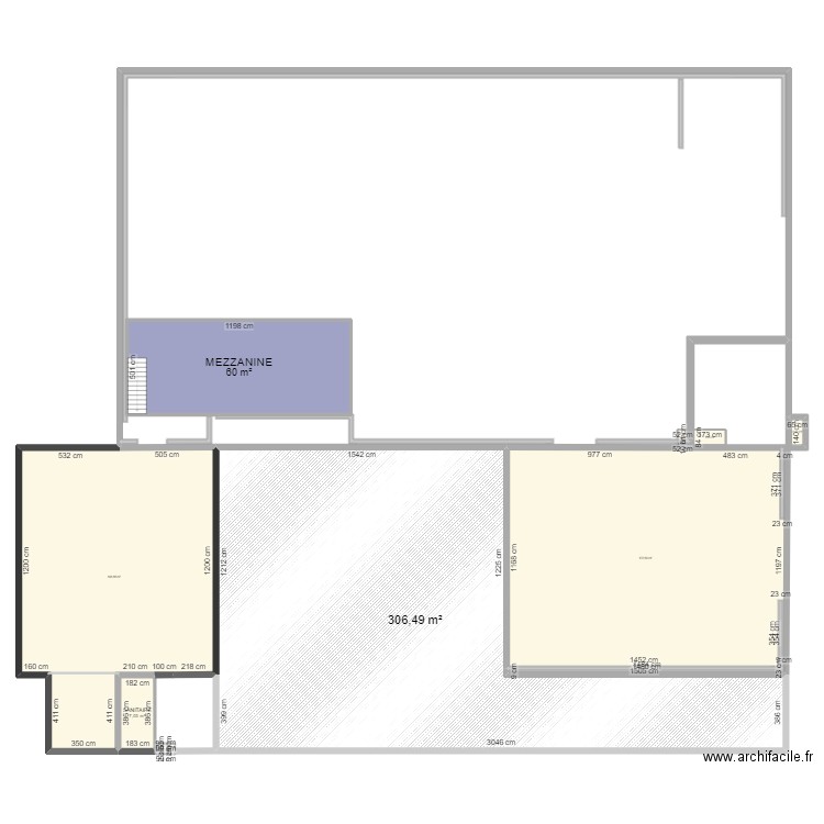 Implant Mezzanine projet1/ 2025-01-10. Plan de 18 pièces et 2011 m2