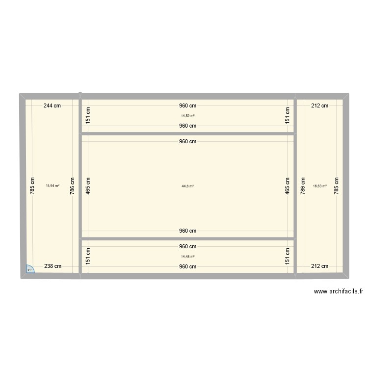 combles2. Plan de 5 pièces et 109 m2