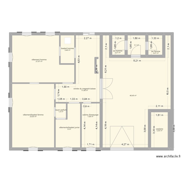 zuperie. Plan de 12 pièces et 145 m2