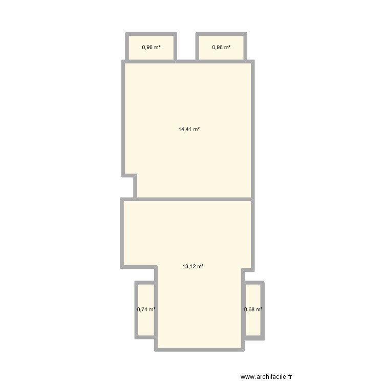 Plan étage maison. Plan de 6 pièces et 31 m2