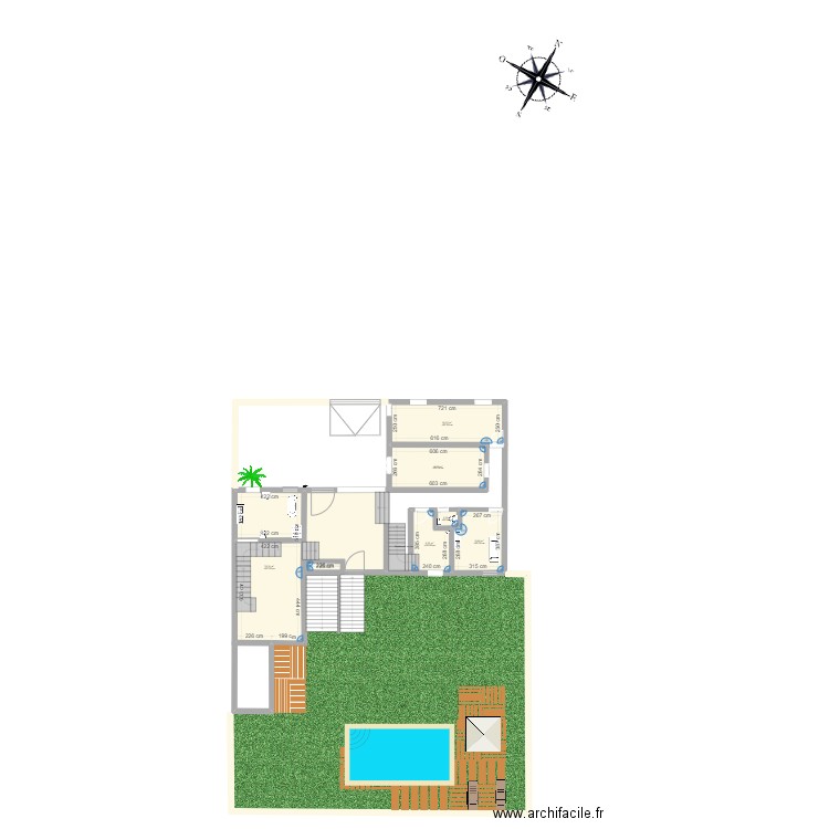 Plan Maison Davron . Plan de 7 pièces et 96 m2