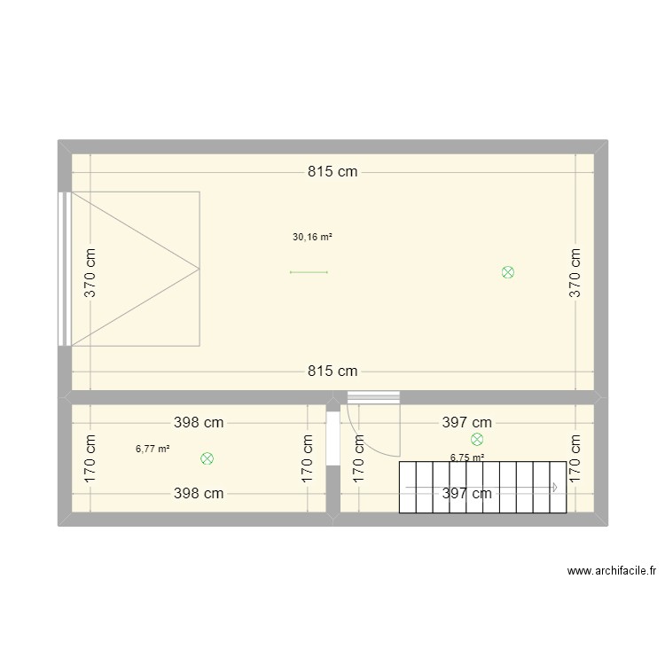 Cave Beau Site 18. Plan de 3 pièces et 44 m2