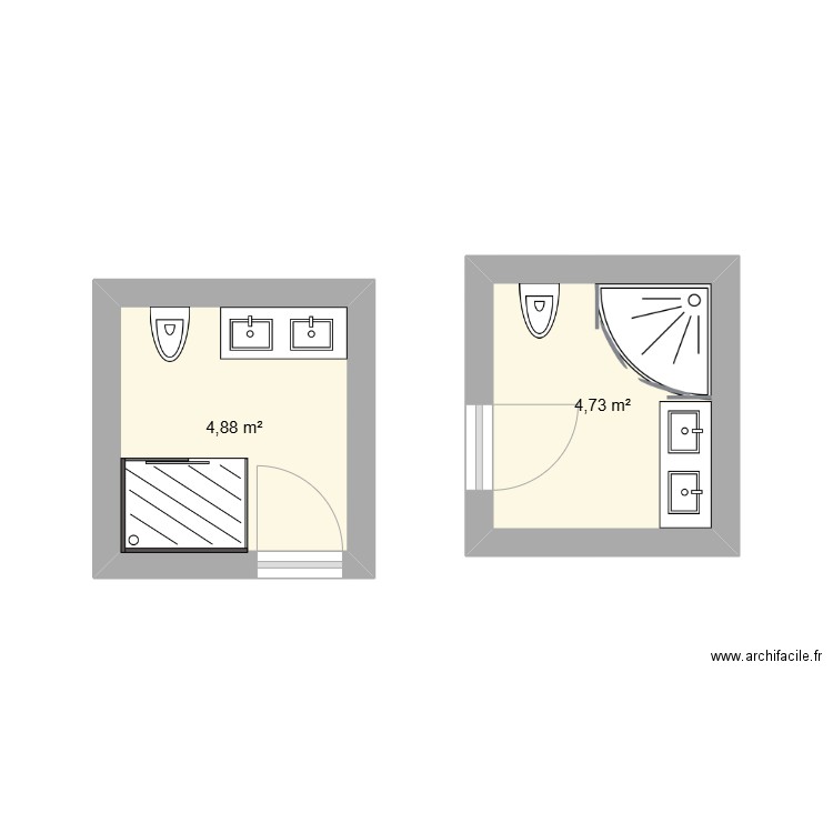 tytdt. Plan de 2 pièces et 10 m2