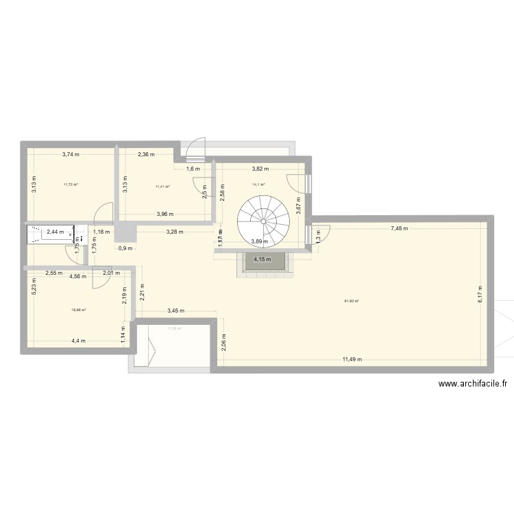 Chemin de la Connai 54a_Miécourt. Plan de 15 pièces et 258 m2