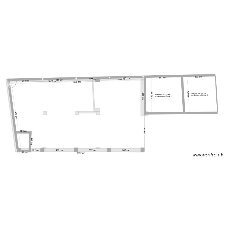 Hangar + étage. Plan de 0 pièce et 0 m2