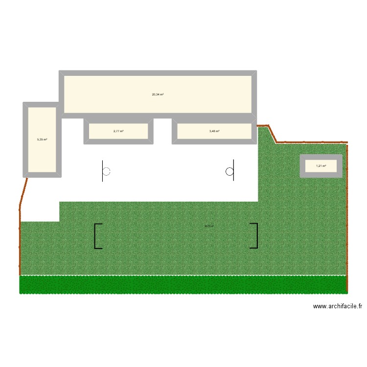 Plan Patro. Plan de 5 pièces et 33 m2