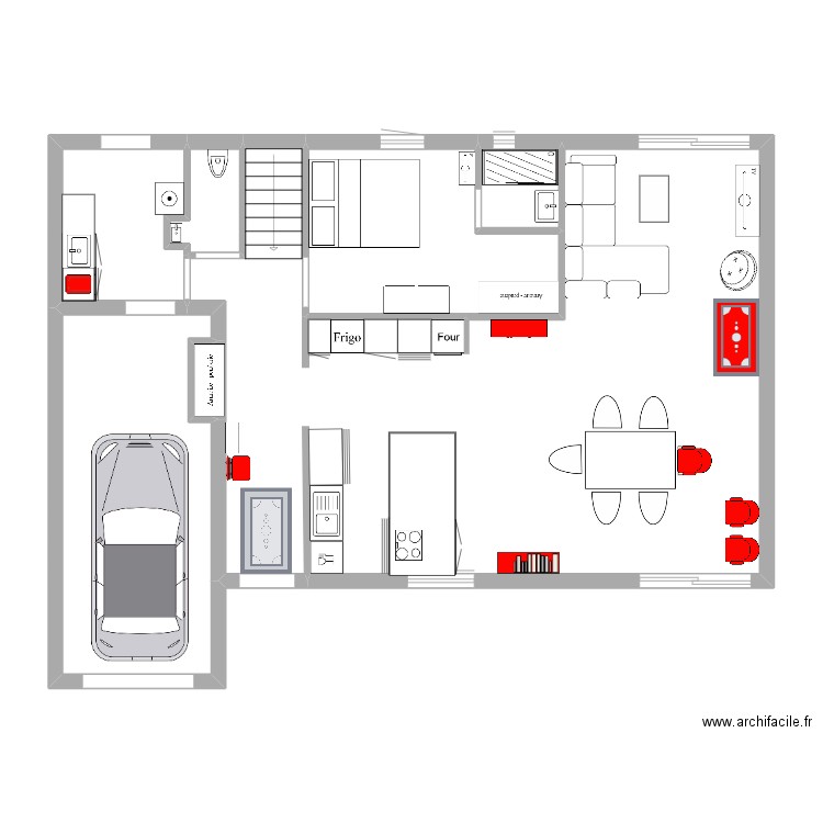 VAE 2. Plan de 7 pièces et 96 m2