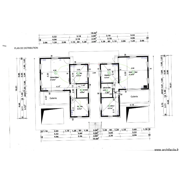 plan de distrisbution. Plan de 0 pièce et 0 m2