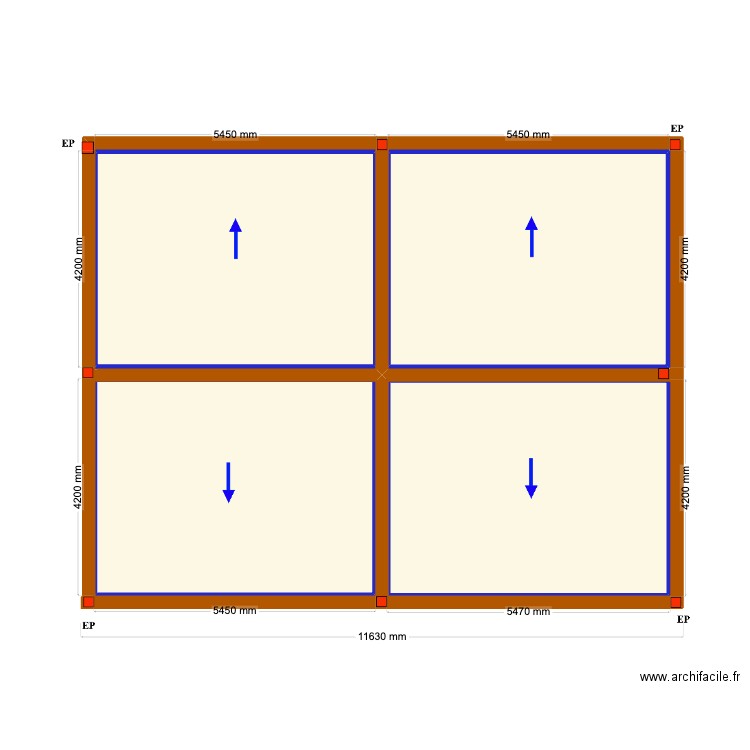 VerdeLima. Plan de 4 pièces et 88 m2