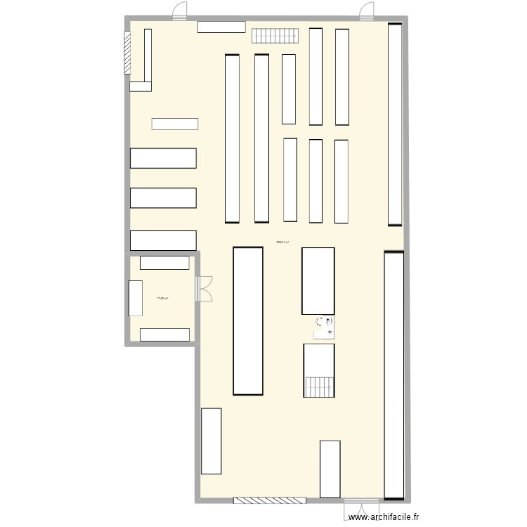 Magasin renault coulommiers. Plan de 2 pièces et 377 m2