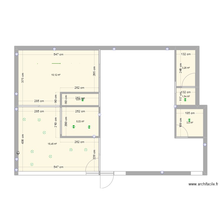 Wagner. Plan de 7 pièces et 52 m2